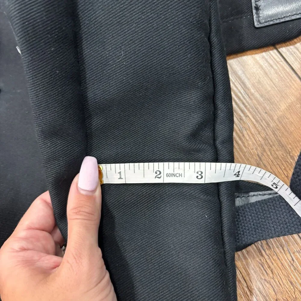 Everlane Modern Twill Snap Backpack Women Black Canvas Medium Minimalist
